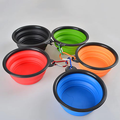 350/1000Ml Large Outdoor Dog Silicone Folding Bowl Portable Water Bowl for Dogs Puppy Food Collapsible Pet Feeder Dish Bowl Toy