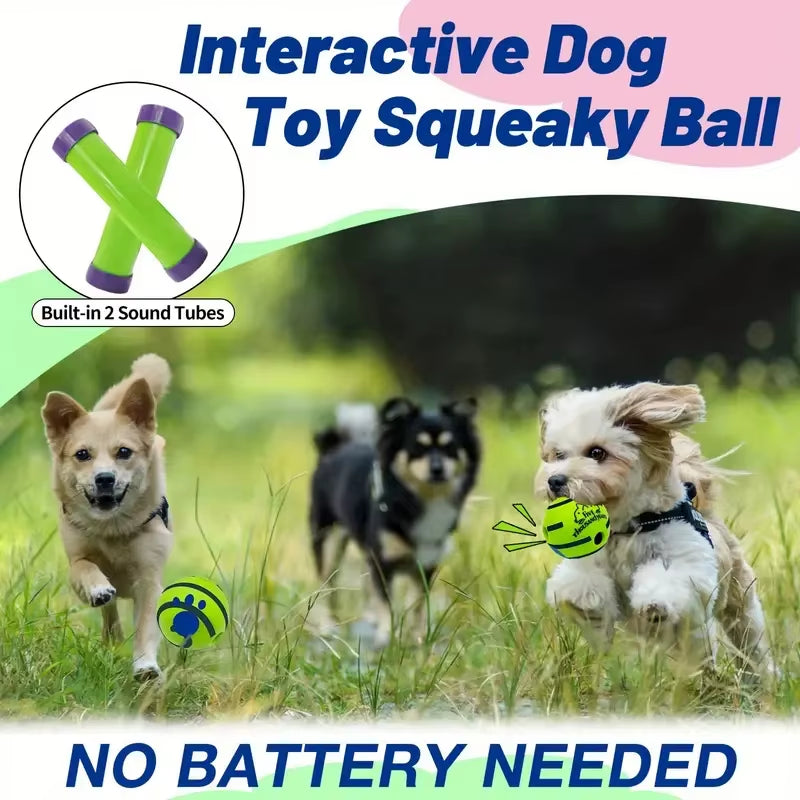 Dog Toy Rolling Sound Ball Self-Entertainment Ball Grinding Teeth to Relieve Boredom and Bite-Resistant Ball Pet Sound Ball