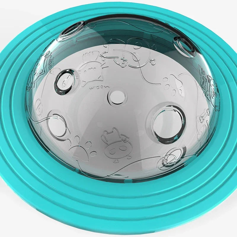 Flying Saucer Dog Game Flying Discs Toys Cat Chew Leaking Slow Food Feeder Ball Puppy IQ Training Toy anti Choke Puzzle Dogs