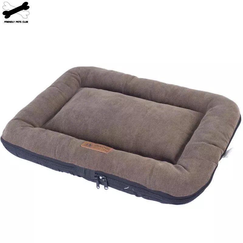 Soft Dog Bed Mattress Mat Crate Kennel Pad Washable Cloth Anti-Slip Bottom Indoor Outdoor for Large Medium Small Dogs Cats