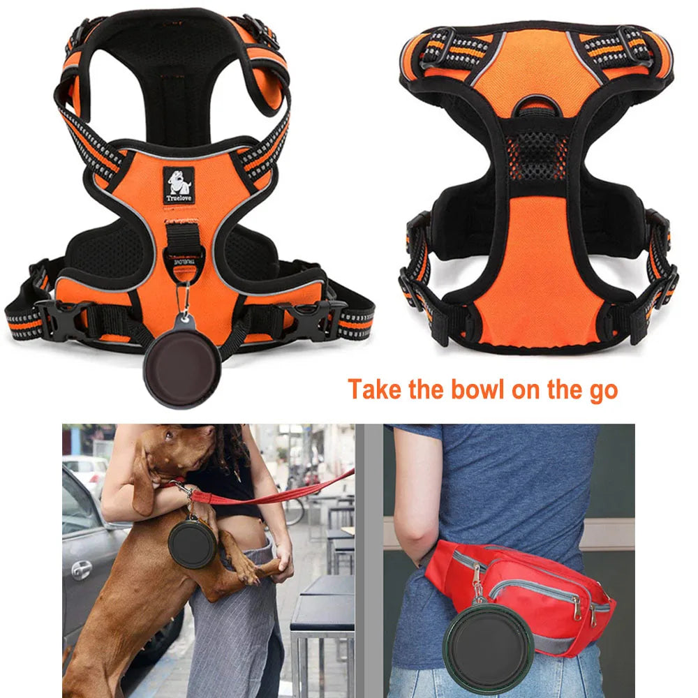 Dog Harness Small Large Durable Reflective Pet Harness Dog Running Safety Lift Pulling Walking Harness for Dog Travel