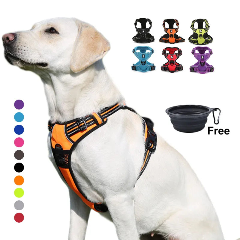Dog Harness Small Large Durable Reflective Pet Harness Dog Running Safety Lift Pulling Walking Harness for Dog Travel