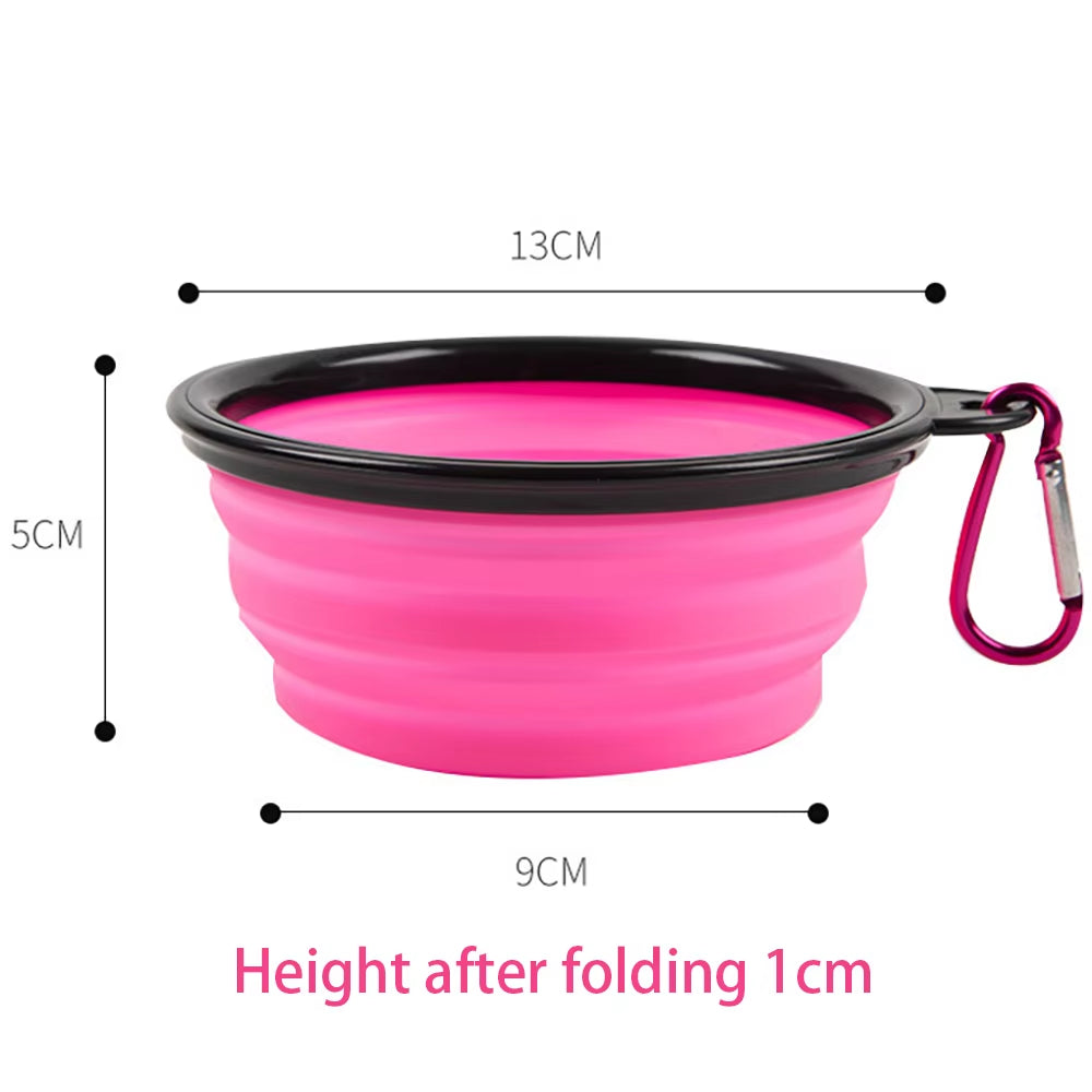 350/1000Ml Large Outdoor Dog Silicone Folding Bowl Portable Water Bowl for Dogs Puppy Food Collapsible Pet Feeder Dish Bowl Toy
